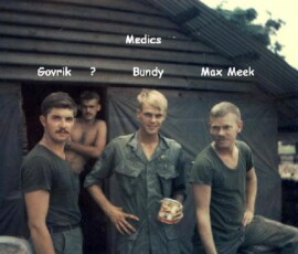 Wolfhound medics — Govrik, Bundy, and Max Meek. Wolfhound medics in Vietnam