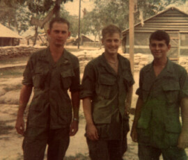 Three Wolfhounds at base camp, Vietnam. Wolfhounds at base camp